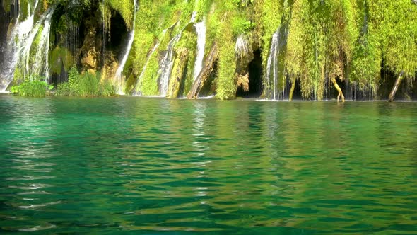 Waterfall in Plitvice Lakes, Croatia.