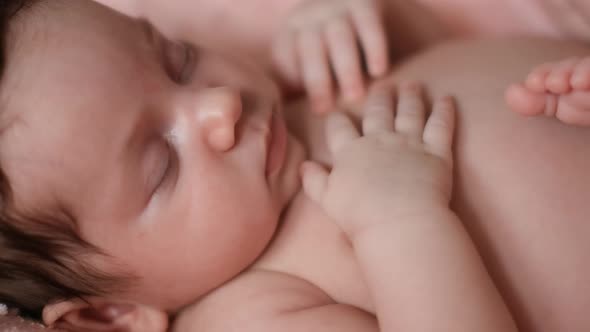 Newborn Baby, Child Care, Comfortable Sleep, Sleeping Baby.