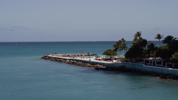 Bal Harbour Jetty Pier Miami Fl Aerial Footage