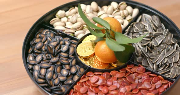 Lunar new year snack tray