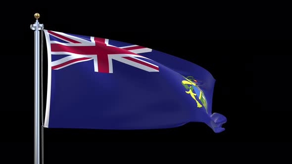 Pitcairn Islands Waving Flag