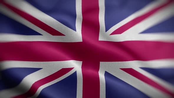 United Kingdom Flag Textured Waving Front Background HD