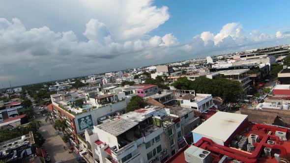 Aerial View of Playa Del Carmen Mexico