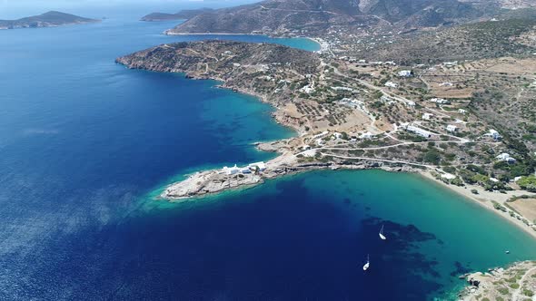 Monastery of Chrisopigi Faros on the island of Sifnos in the Cyclades in Greece