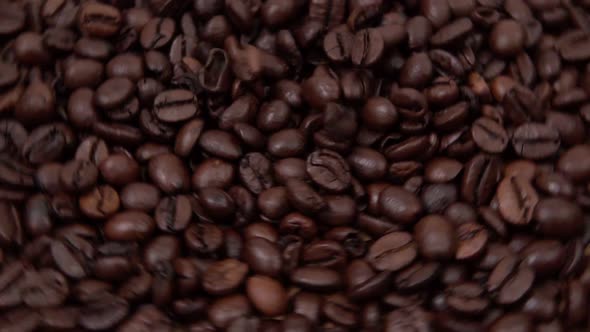 Roasted Coffee Beans Closeup of Coffee Beans