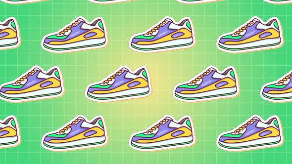 Shoe Sneaker Background Cartoon Animation