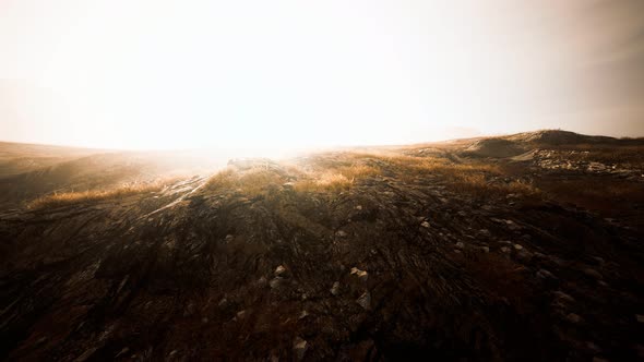 Nepal Mountains in Fog at Summer