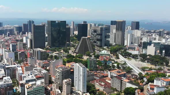 Architecture, Buildings, Cathedral Of Saint Sebastian (Rio De Janeiro, Brazil) Aerial View, Footage