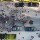 Marathon Runners Crowd on City Street Aerial Drone Top-Down View - VideoHive Item for Sale