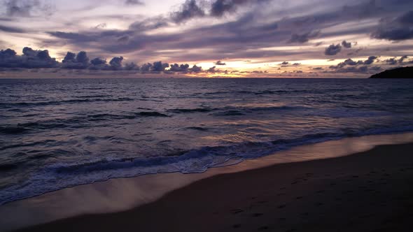 Dark sea water surface, Dynamic shot Aerial view of dark sea surface at Phuket Thailand