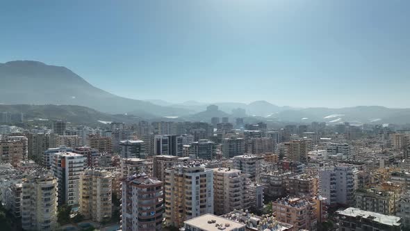 Mahmutlar Aerial view 4 K Turkey Alanya