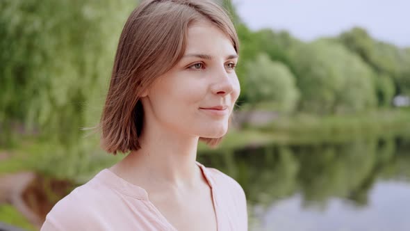 Happy Female Enjoy Walk Daytime alt