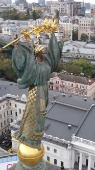 Vertical Video Kyiv Ukraine Independence Square Maidan