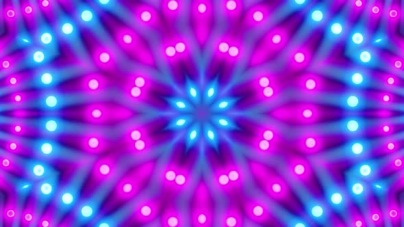 VJ loop neon kaleidoscope. Looping animation.