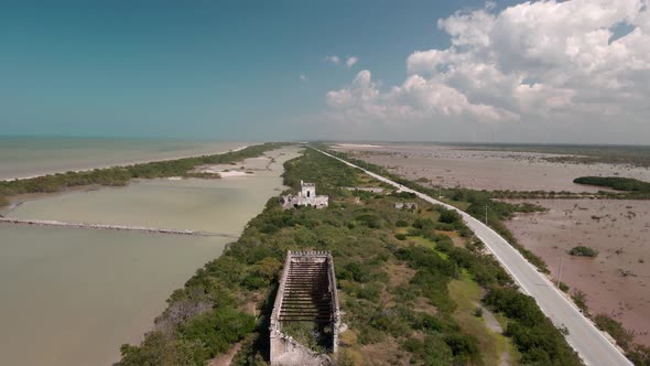 Abandoned hacienda in mangorve in Yucatan