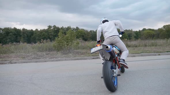 A look at tricks on a motorcycle