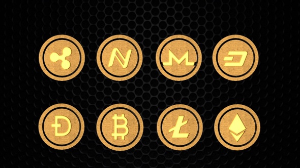 3D Cryptocurrency Icons