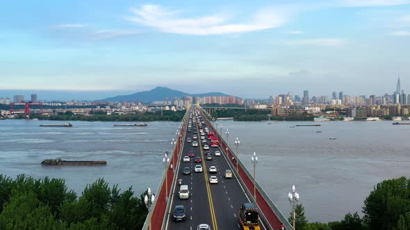 urban construction landscape,yangtze river bridge