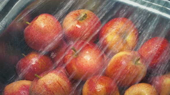 Apples Get Washed In Sink