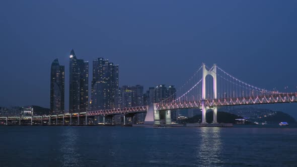 Gwangan Bridge. Busan, South Korea