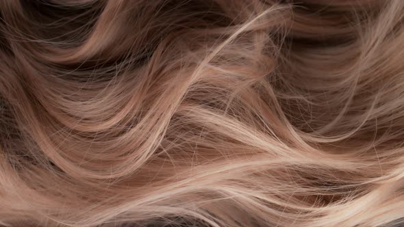 Super Slow Motion Shot of Waving Light Brown Highlighted Hair at 1000 Fps