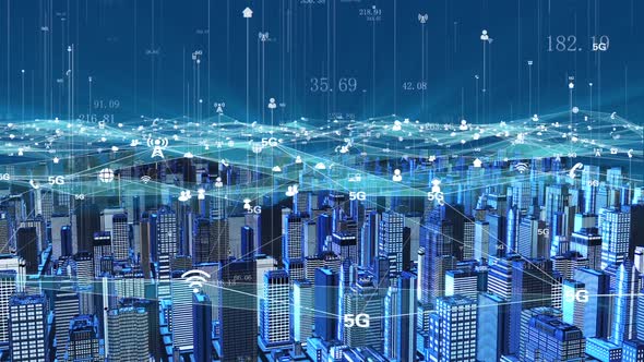 Smart City Covered By 5g Network