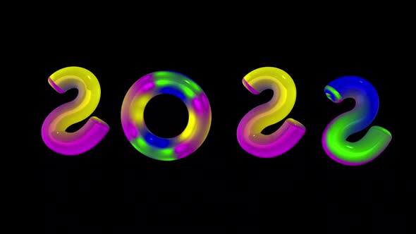 Animation 2022 on transparent background