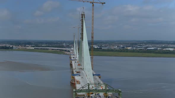 Cable Stayed Bridge in the Late Construction Phase