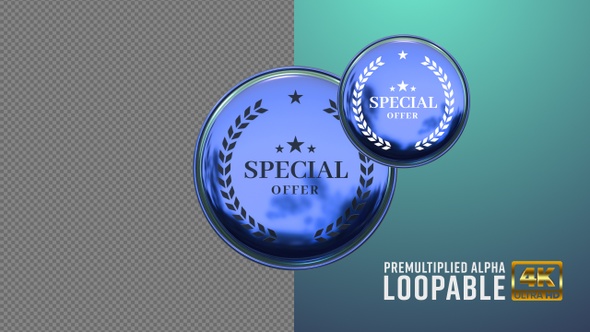 Special Offer Badge Looping with Alpha Channel