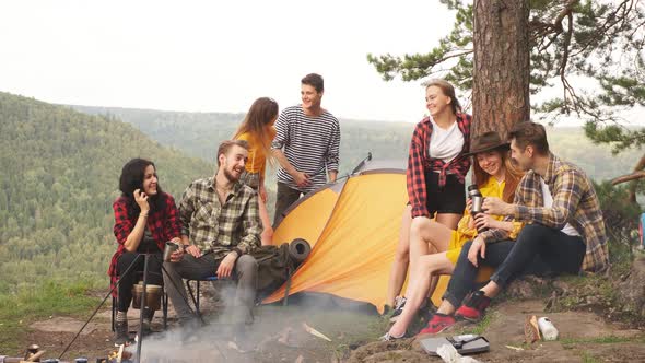 Young Positive Tourists Celebrating Their Successful Travel