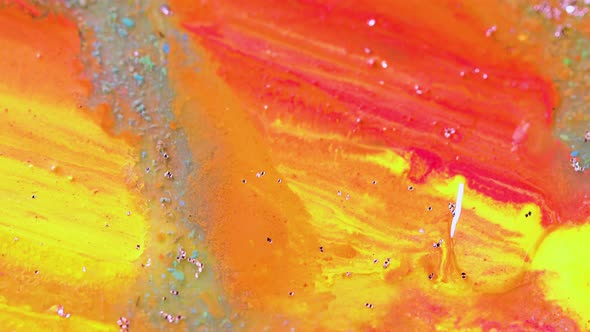 eautiful colorful background with glitter and colored bubbles in oil and watercolor