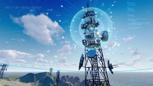 5g Base Station Network Communication And Signal Reception