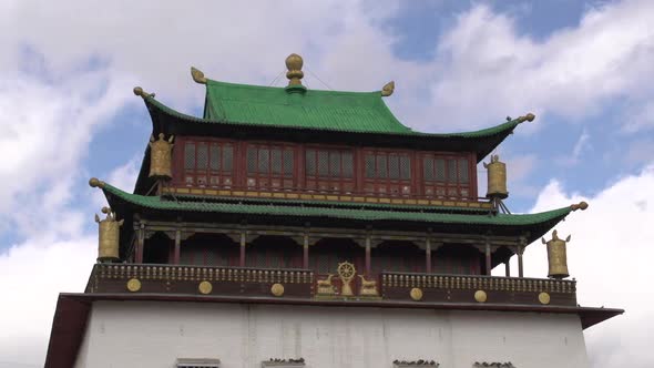 Time lapse from clouds passing by the Gandan Monastery 