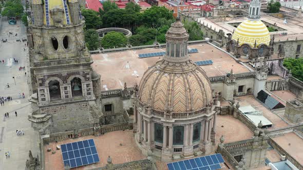 Aerial view of Guadalajara´s cathedral.