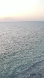 Vertical Video of the Ocean Near the Coast of Zanzibar Tanzania