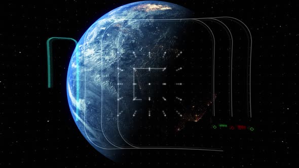 Digital Hud Background Cyber Attack