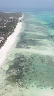 Beach on the Coast of Zanzibar Island Tanzania