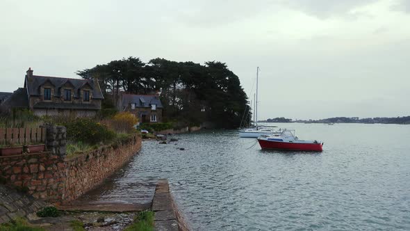 Yachts At The Quite Breton Harbour