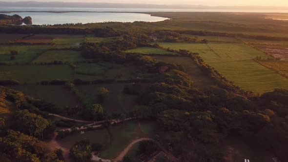 4k 24fps Drone Shoot Of The Bay With The Sunrise Colors