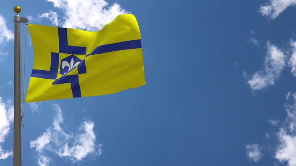 Lelystad City Flag (Netherlands) On Flagpole