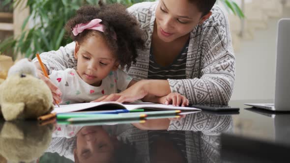 Family enjoying free time at home