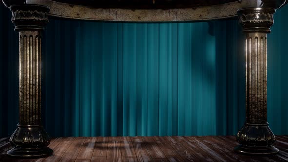 Stage Curtain with Light and Shadow