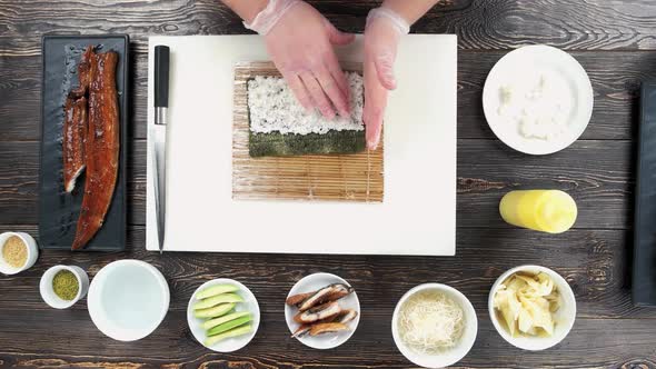 Sushi Preparation Hands Chef