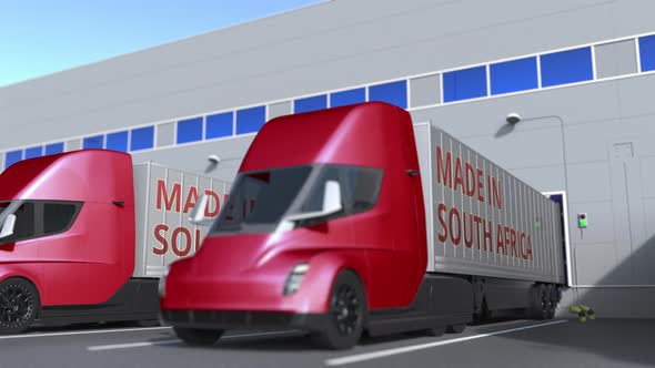 Semi-trailer Trucks with MADE IN SOUTH AFRICA Text