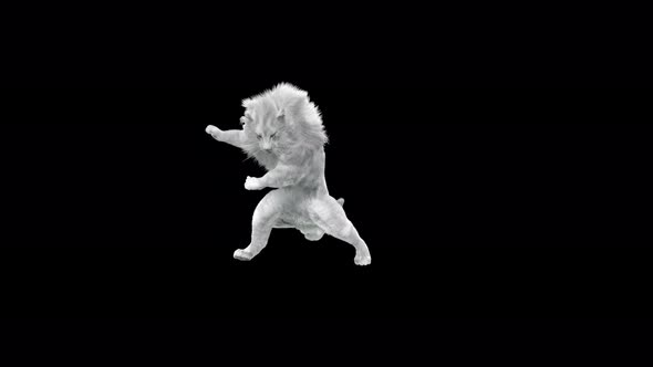 White Lion Dancing 4K