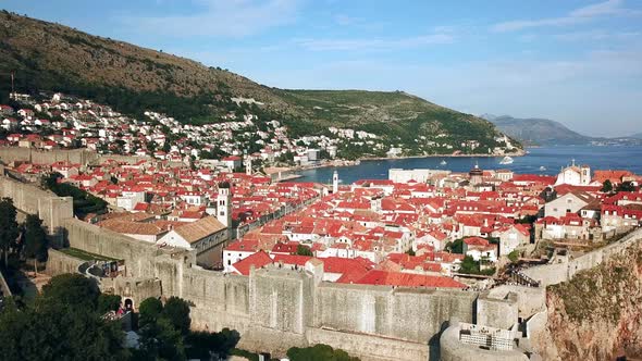 Aerial View of Dubrovnik Old Town, Croatia