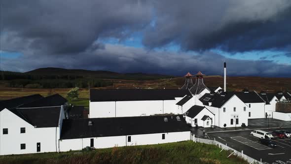 Zoom Out From a Distillery in Dalwhinnie