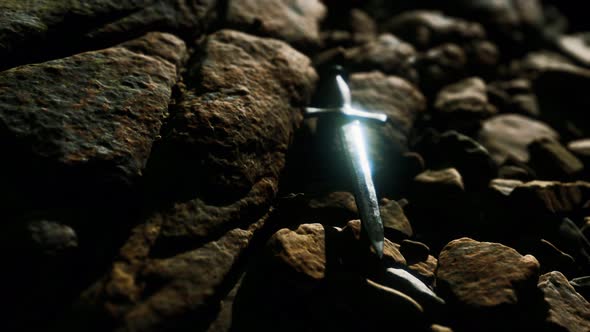 Old Dagger on the Rock at Sunset alt