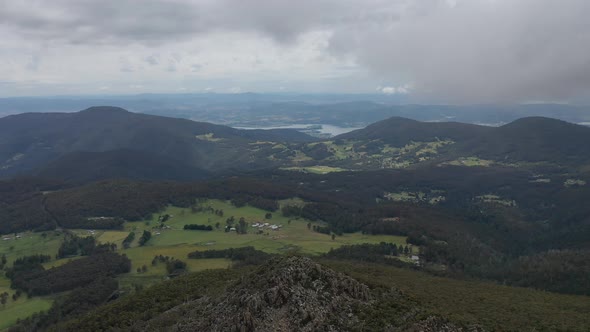 Collins Cap, Wellington Park, Tasmania, Australia 4K Aerial Drone