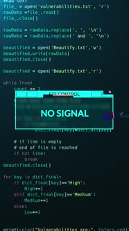 No Signal notification message over computer hacking program
